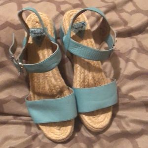 John Fluevog Turquoise Sandals size 10